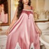 Chemise de Nuit Satin Rose – Élégance Satinée