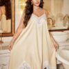 Nuisette Satin Ivoire Élégance – Dentelle Fine