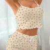 Ensemble Nuit Floral Crème – Douceur & Confort