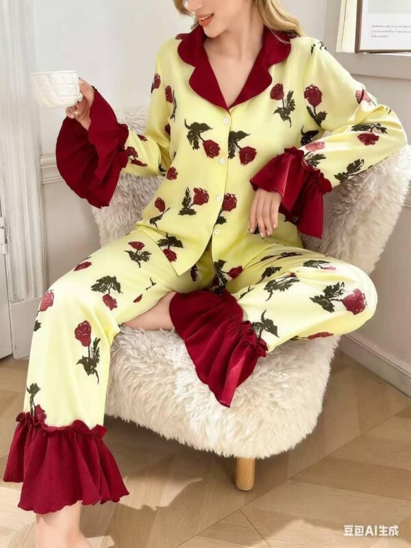 Ensemble Nuit Floral Soleil Élégant