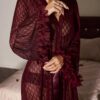 Nuisette Impériale Bordeaux Dentelle Luxe