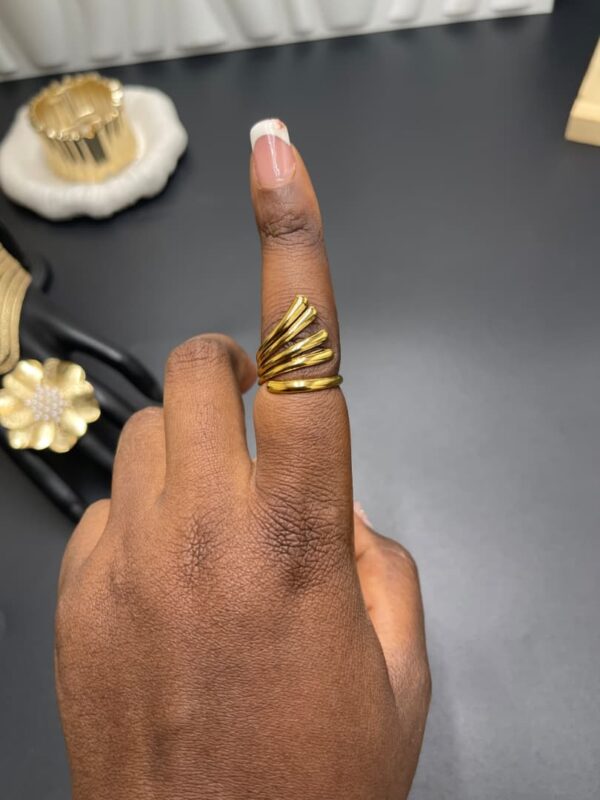 Bague Élégance Multi-Lignes Gold