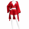 Ensemble Passion Rouge – Satin & Dentelle 3 Pièces