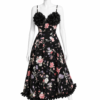 Robe Florale Black Romance