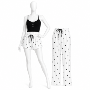 Pyjama Black Love 3 Pièces