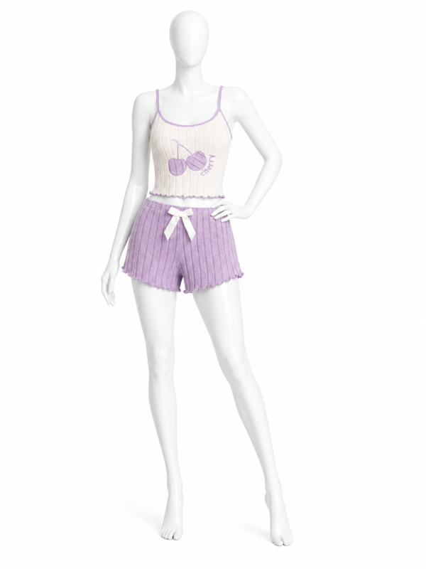 Pyjama Lavender Cherry 2 Pièces