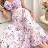 Robe Lavande Floral Princess