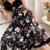 Robe Florale Black Romance