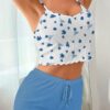 Pyjama Blue Floral Cozy Pyjama Blue Floral Cozy