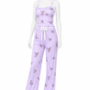 Pyjama Papillon Lavande – Ensemble 2 Pièces Confort & Élégance