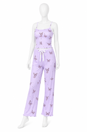 Pyjama Papillon Lavande – Ensemble 2 Pièces Confort & Élégance