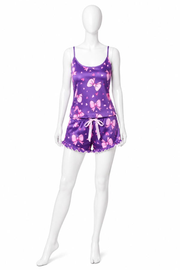 Pyjama Nœuds Enchantés – Ensemble Débardeur & Short