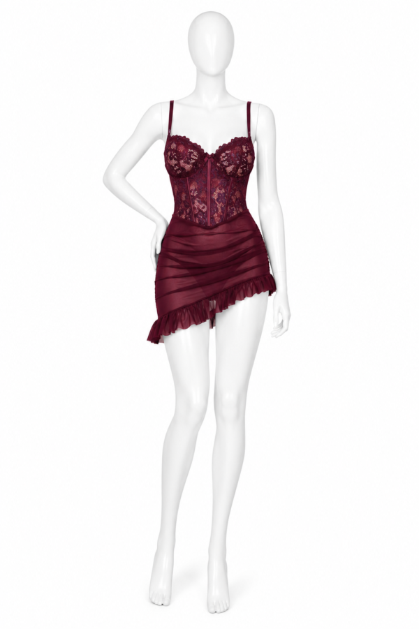 Ensemble Lingerie Bordeaux en Dentelle – Séduction Élégante Ensemble Lingerie Bordeaux en Dentelle – Séduction Élégante