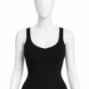 Débardeur Côtelé Femme Premium – Noir