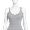 Débardeur Côtelé Femme Premium – Gris
