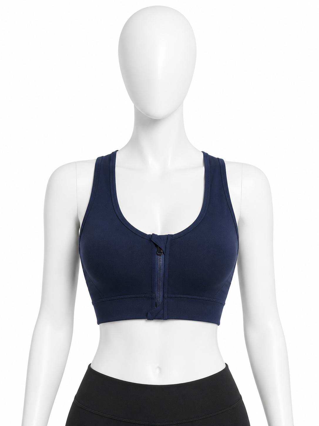 Brassière de Maintien Femme avec Fermeture Zippée – Bleu Marine