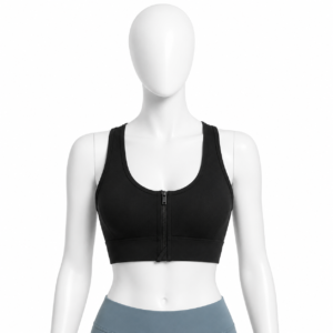 Brassière de Maintien Femme avec Fermeture Zippée – Noir