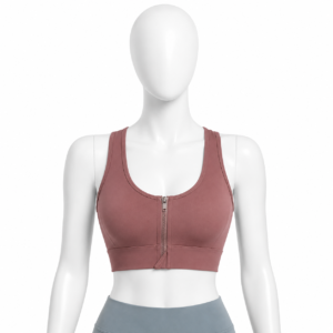 Brassière de Maintien Femme avec Fermeture Zippée – Rose Mauve