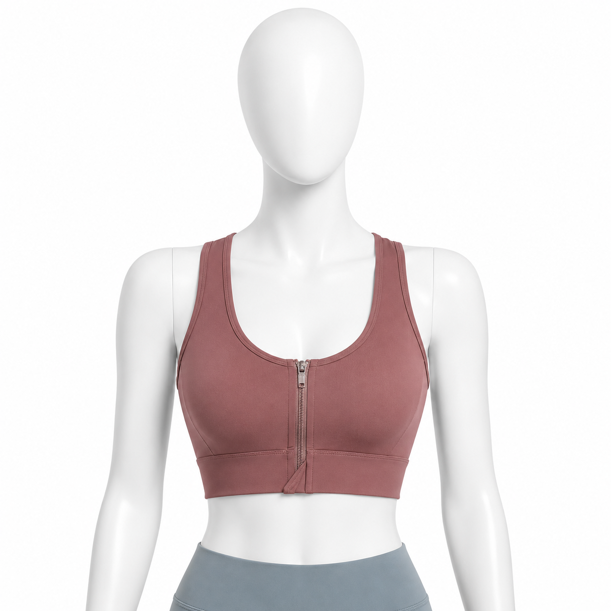 Brassière de Maintien Femme avec Fermeture Zippée – Rose Mauve