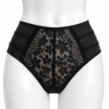 Slip Taille Haute en Dentelle Florale â Noir Slip Taille Haute en Dentelle Florale â Noir