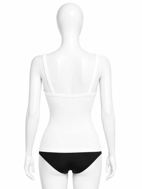 Débardeur Côtelé Femme Premium – Blanc