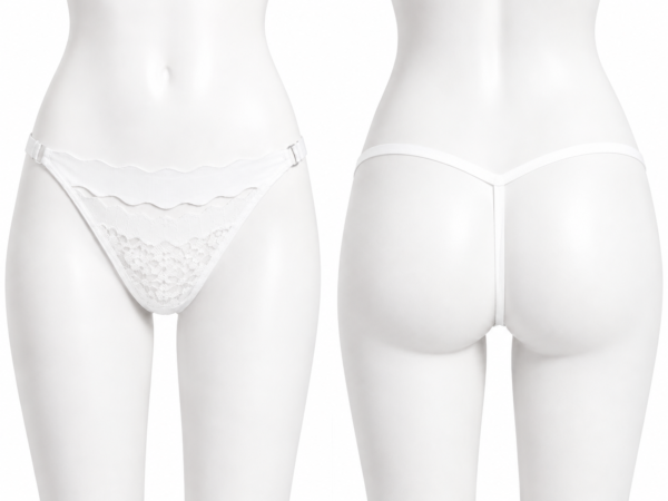 String en Dentelle Élégante – Blanc
