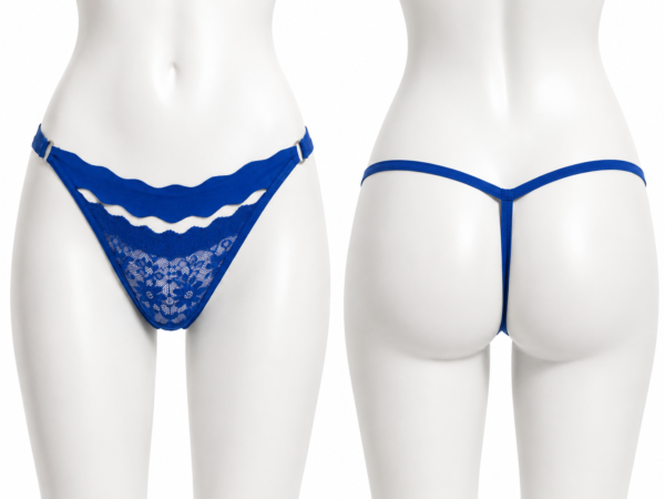 String en Dentelle Élégante – Bleu Royal