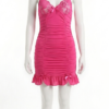 Robe Babydoll Fuchsia en Dentelle Transparente