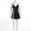 Nuisette Satin Noire Rosalie – Charme & Élégance