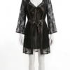 Ensemble Nuit Éternelle – Nuisette Satin & Kimono en Dentelle