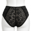 Slip Taille Haute en Dentelle Florale â Noir Slip Taille Haute en Dentelle Florale â Noir