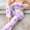 Pyjama Papillon Lavande – Ensemble 2 Pièces Confort & Élégance