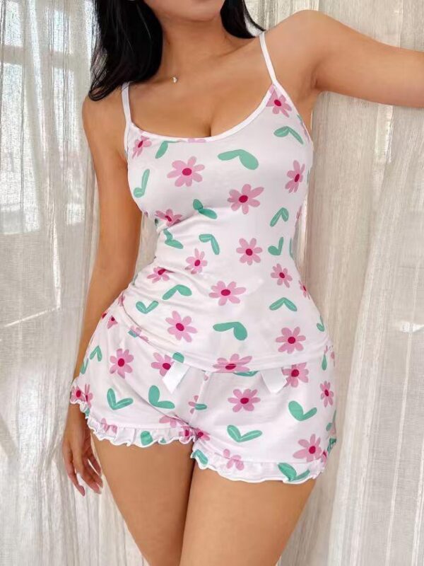 Pyjama Floral Bloom – Ensemble 2 Pièces Débardeur & Short