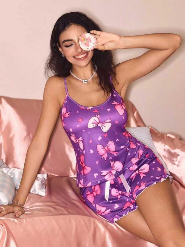 Pyjama Nœuds Enchantés – Ensemble Débardeur & Short