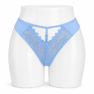 Slip Femme en Dentelle Élégance – Bleu Ciel