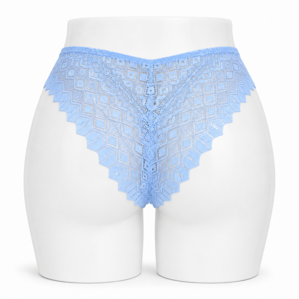 Slip Femme en Dentelle Élégance – Bleu Ciel