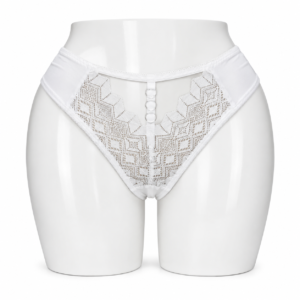 Slip Femme en Dentelle Élégance Blanc