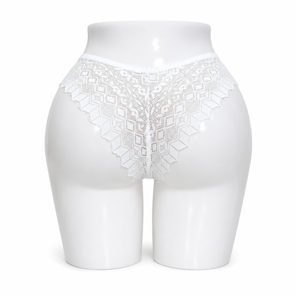 Slip Femme en Dentelle Élégance Blanc