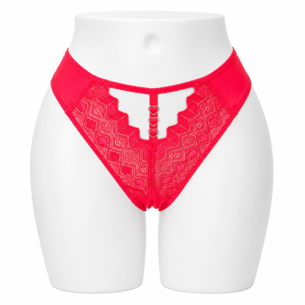 Slip Femme en Dentelle Élégance – Rouge Passion