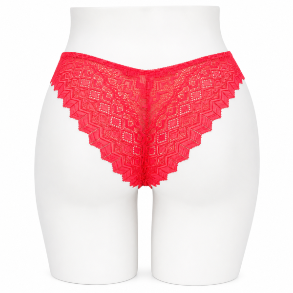 Slip Femme en Dentelle Élégance – Rouge Passion