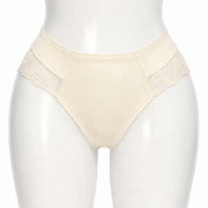 Slip Femme Invisible en Coton & Dentelle Ivoire