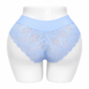 Slip Femme Invisible en Coton & Dentelle Bleu Ciel