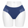 Slip Femme Invisible en Coton & Dentelle Bleu Marine