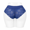 Slip Femme Invisible en Coton & Dentelle Bleu Marine