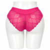 Slip Femme Invisible en Coton & Dentelle Rose Fuchsia