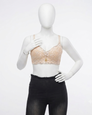 Soutien-Gorge Femme Dentelle Fleurie Ivoire