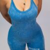 Combinaison Sport Sculptante Femme – Bleu Océan Combinaison Sport Sculptante Femme – Bleu Océan