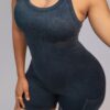 Combinaison Sport Sculptante Femme – Gris Anthracite