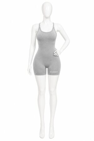 Combinaison Sport Sculptante Femme – Gris Perle