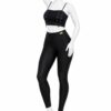 Crop Top Femme à Bretelles avec Lacets – Noir